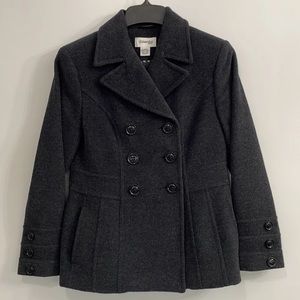 Dark Gray Wool double breasted Jacket/Coat